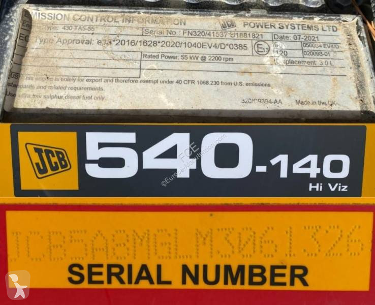 رافعة شوكية تلسكوبية JCB 540-140 -1er Main...