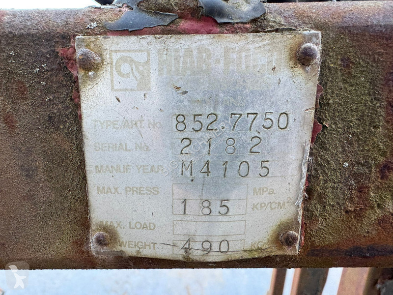 Udstyr til anlægsarbejder Hiab 852.7750...