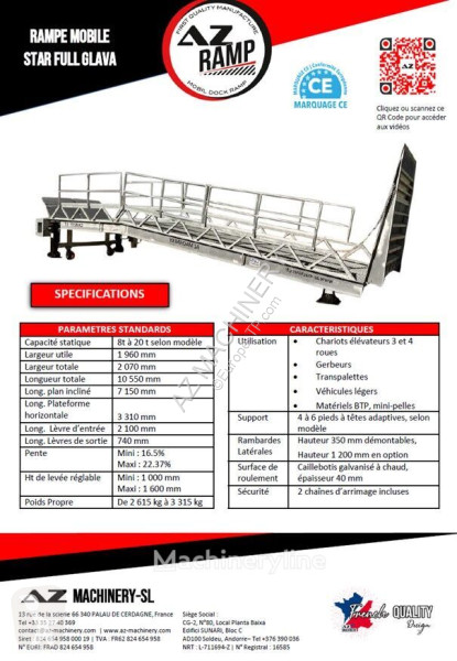 Vybavenie stavebného stroja  AZ RAMP-STAR 8...