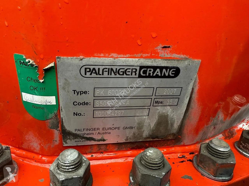 تجهيزات الآليات الثقيلة Palfinger PK 600002