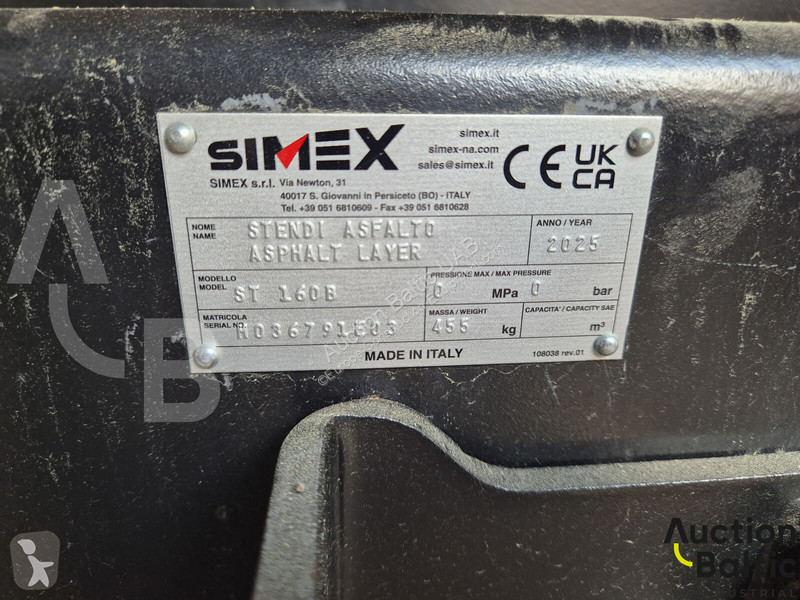 Vybavenie stavebného stroja Simex ST 160B