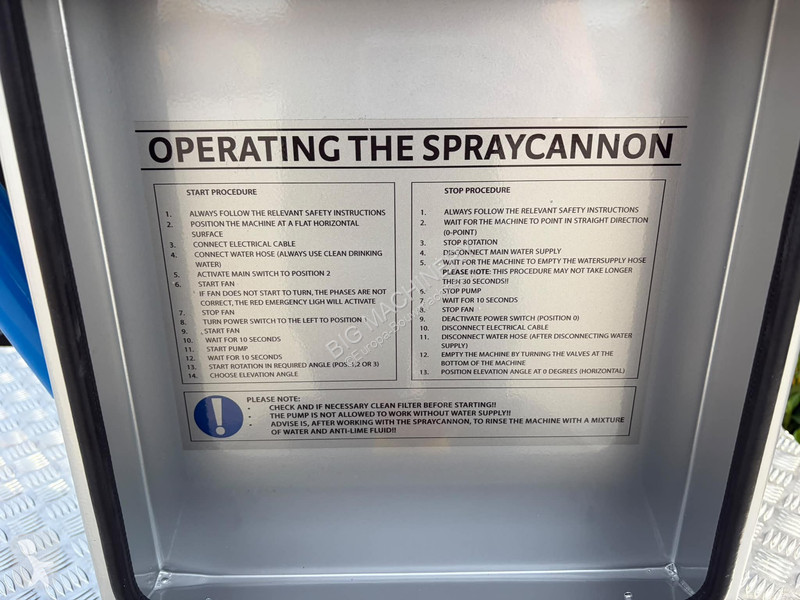 Vybavenie stavebného stroja  Spraycannon 60