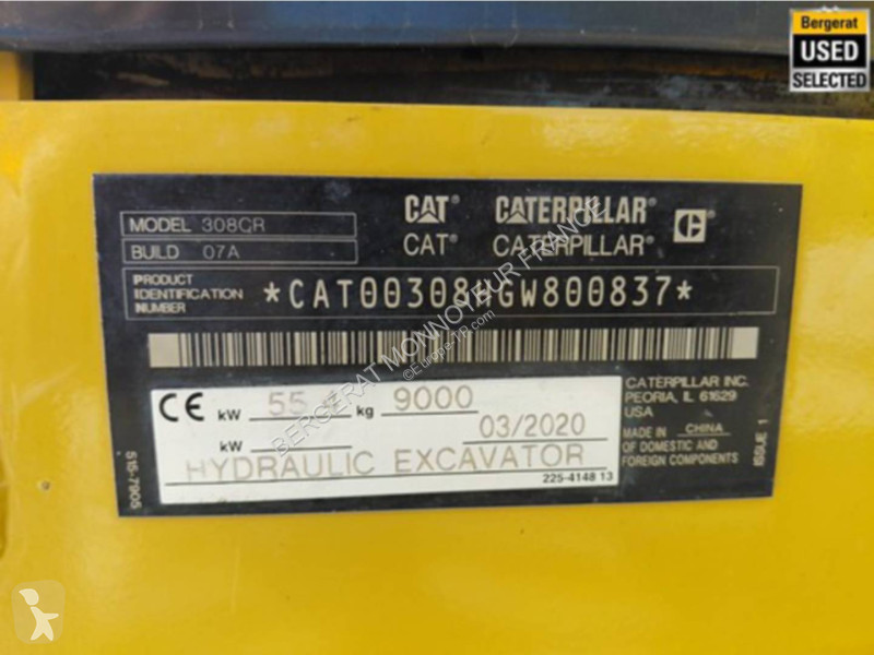 Vybavenie stavebného stroja Caterpillar 308