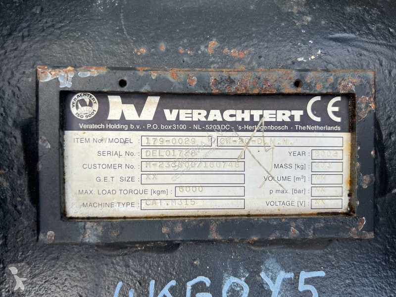 Equipamientos maquinaria OP Verachtert CW20 -...