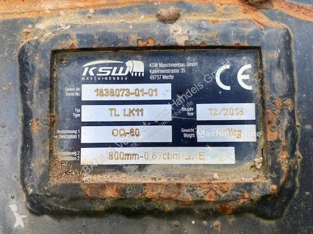 Équipements TP TL (5604) 0.80 m  / bucket