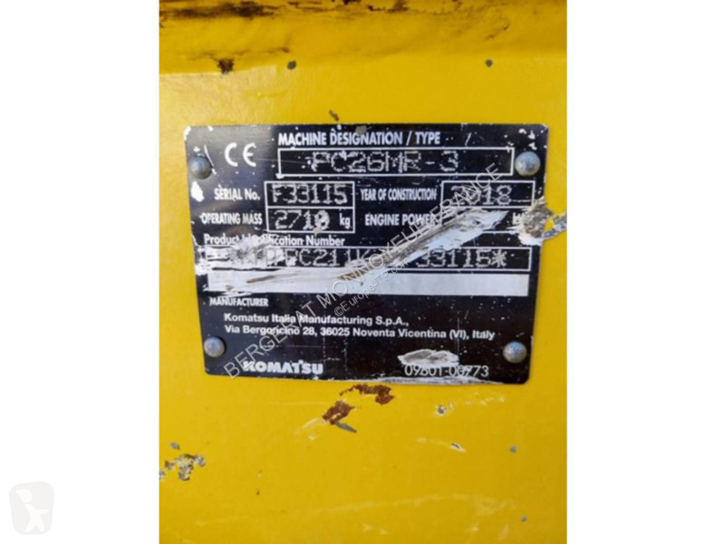 Строително оборудване Komatsu PC26MR-3
