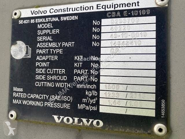 Vybavenie stavebného stroja Volvo 1.50 m...