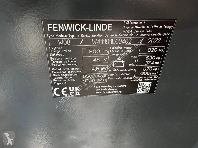 تجهيزات الأشغال العمومية Linde W08 DEMO