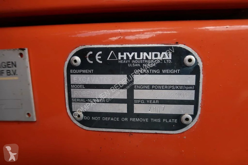 Udstyr til anlægsarbejder Hyundai Robex140W-7A...