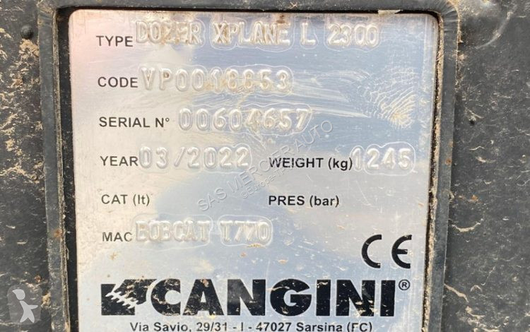Équipements TP Cangini lame bulldozer niveleuse...