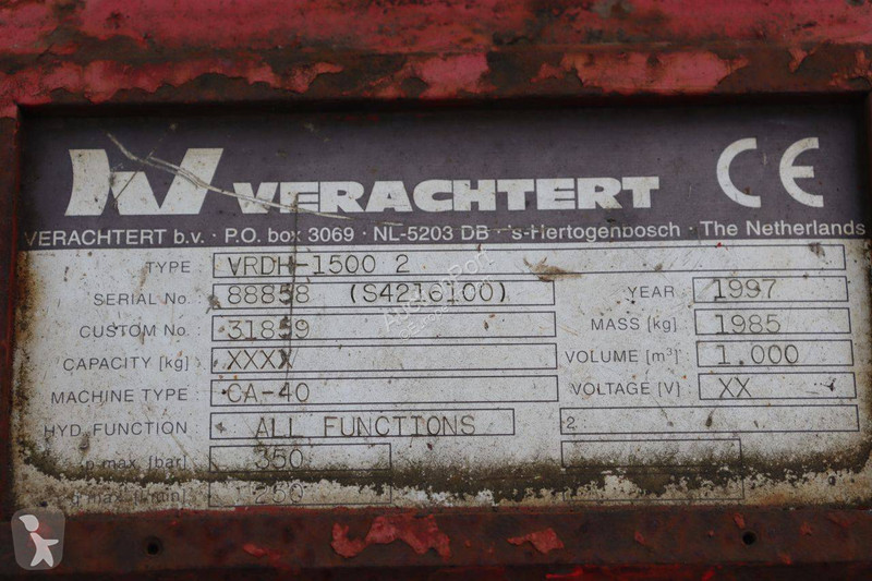 Trituración, reciclaje Verachtert VRDH-1500-2