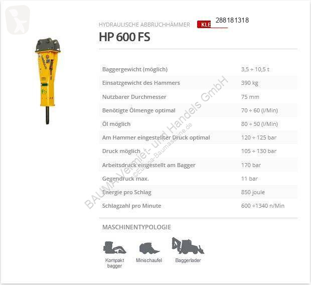 Equipamientos maquinaria OP Indeco HP 600 FS