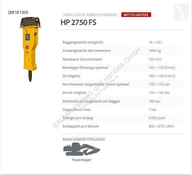 Equipamientos maquinaria OP Indeco HP 2750 FS