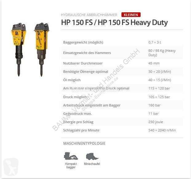 Equipamientos maquinaria OP Indeco HP 150 FS