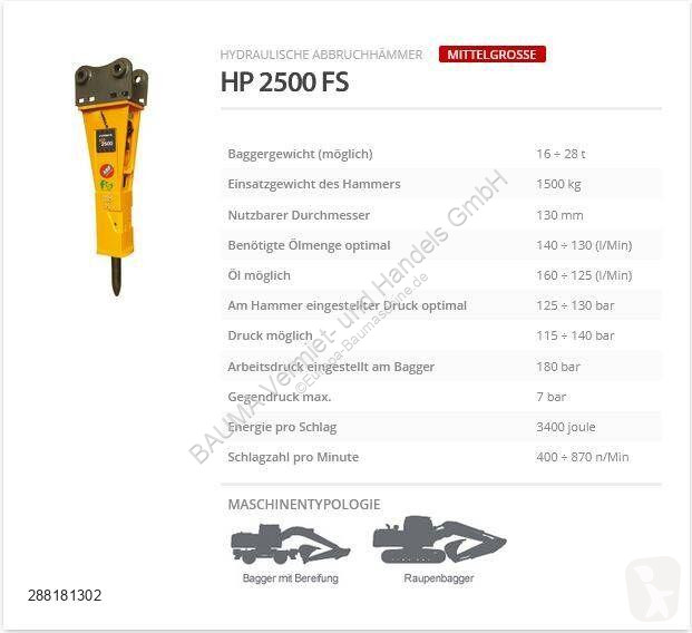 Equipamientos maquinaria OP Indeco HP 2500 FS
