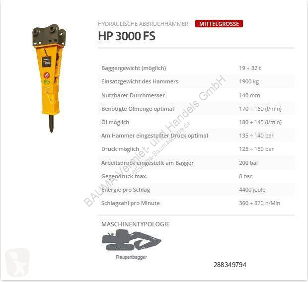 Equipamientos maquinaria OP Indeco HP 3000 FS