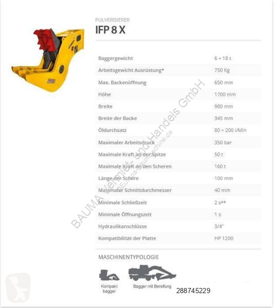 Equipamientos maquinaria OP Indeco IFP 8 X