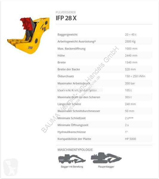 Equipamientos maquinaria OP Indeco IFP 28 X