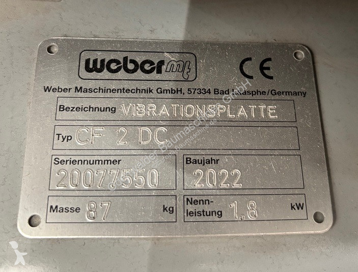 Udstyr til anlægsarbejder Weber  CF2DC Elektro