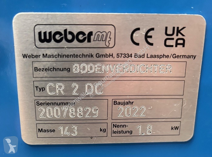 Udstyr til anlægsarbejder Weber  CR2DC Elektro