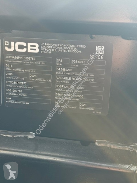 Vybavenie stavebného stroja JCB  525-60