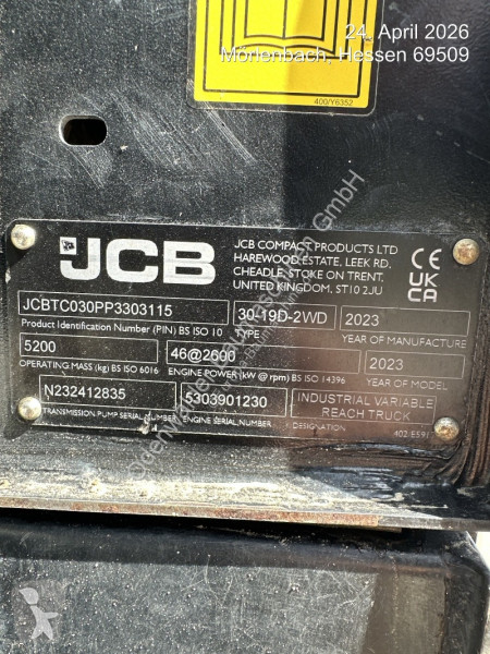 Vybavenie stavebného stroja JCB  TLT30-19D