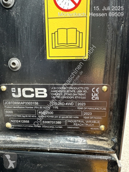 Vybavenie stavebného stroja JCB  TLT35-26D 4x4