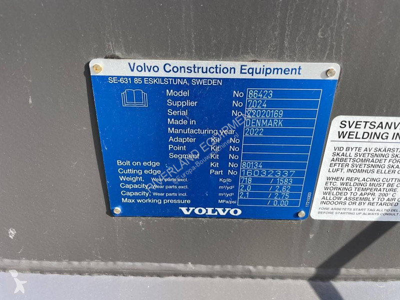 Équipements TP Volvo L 60 H Bucket