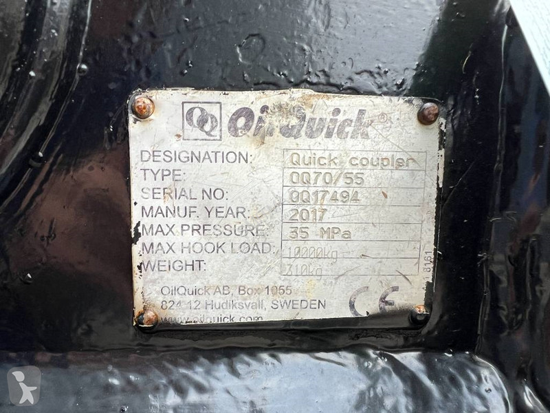 Vybavenie stavebného stroja Oilquick OQ70/55 -...