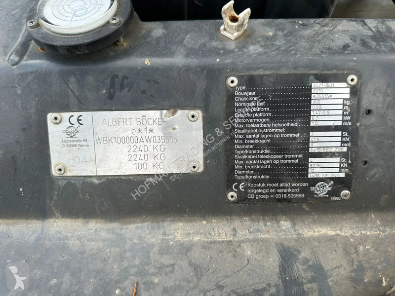 Aanbouwstukken voor bouwmachines Böcker 34/1-8LH