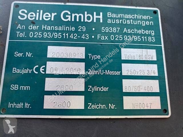 Vybavenie stavebného stroja  (2654) 2.5 cbm...