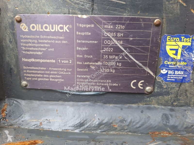 Vybavenie stavebného stroja Oilquick