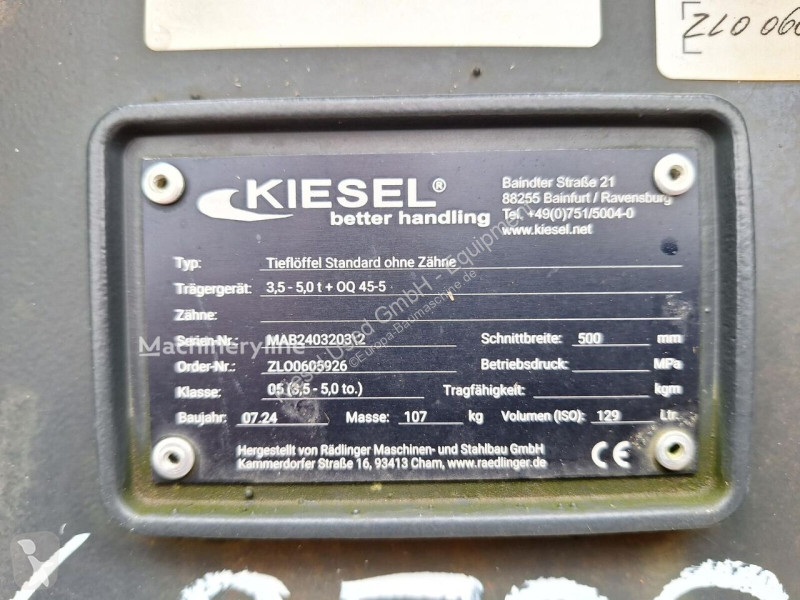 Vybavenie stavebného stroja Rädlinger KTL05-500