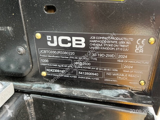 Vybavenie stavebného stroja JCB  TLT30-19D