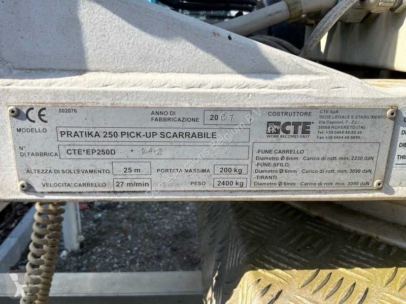 Équipements TP CTE Pratika 250 Pick-up Scarrabile