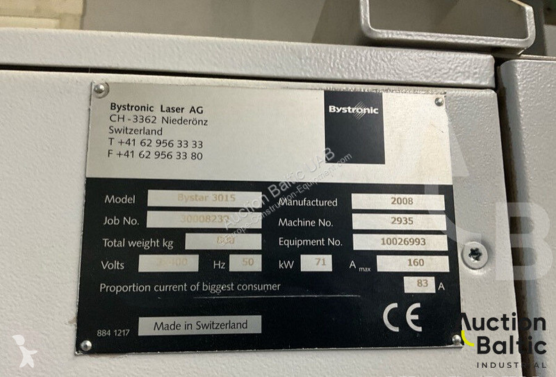 Vybavenie stavebného stroja  Bystar 3015