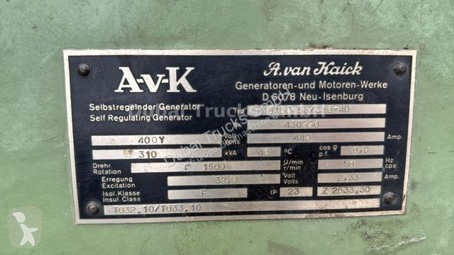 Materiaal voor de bouw AVK Stromaggregat 310 kw...