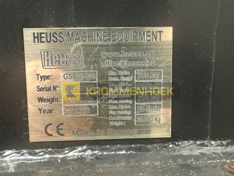 Stavební vybavení  Heuss GSR20-800