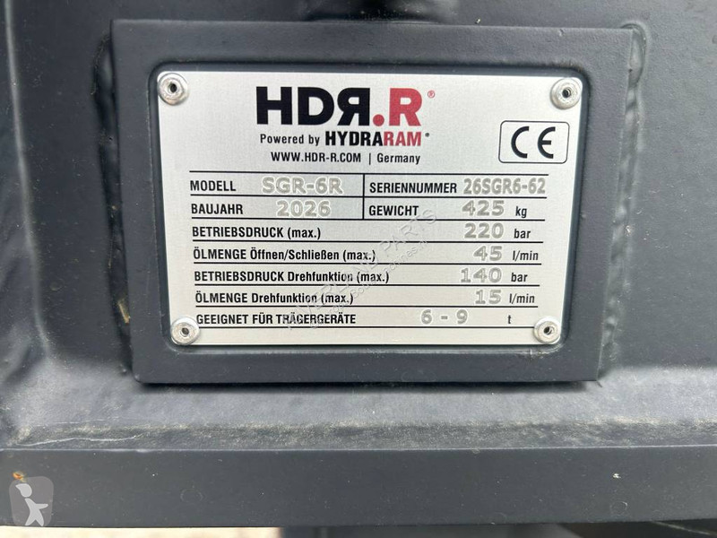 Udstyr til anlægsarbejder Hydraram SGR 6R 6-9 Ton