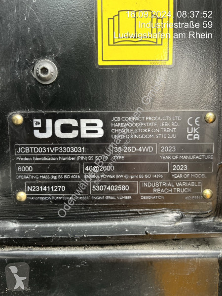 Vybavenie stavebného stroja JCB  TLT35-26D 4x4