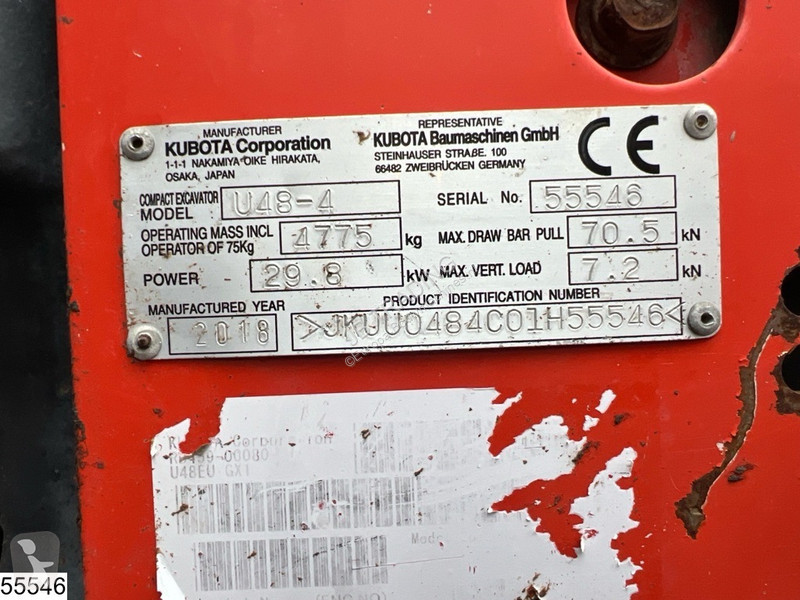 Echipamente pentru construcţii Kubota U 48...