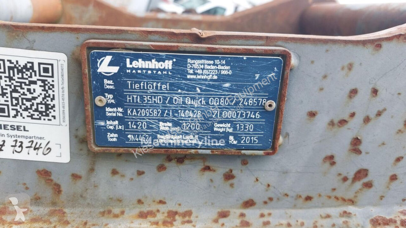 Equipamentos de obras Lehnhoff Tieflöffel 1200mm