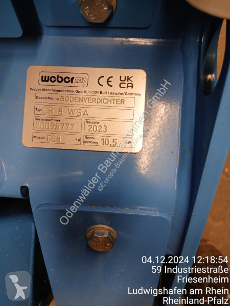 Vybavenie stavebného stroja Weber  CR8WSA
