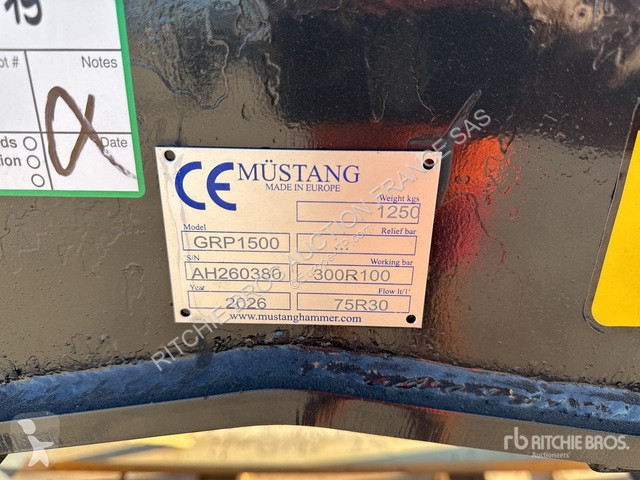 Aanbouwstukken voor bouwmachines Mustang  GRP1500