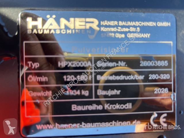 تجهيزات الأشغال العمومية Haener  HPX2000A