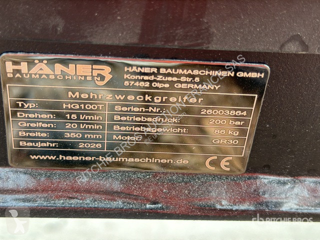 تجهيزات الأشغال العمومية Haener  HG100T
