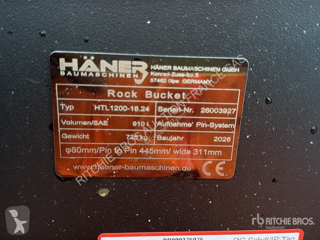 Aanbouwstukken voor bouwmachines Haener...