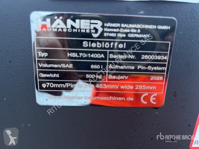 Aanbouwstukken voor bouwmachines Haener...