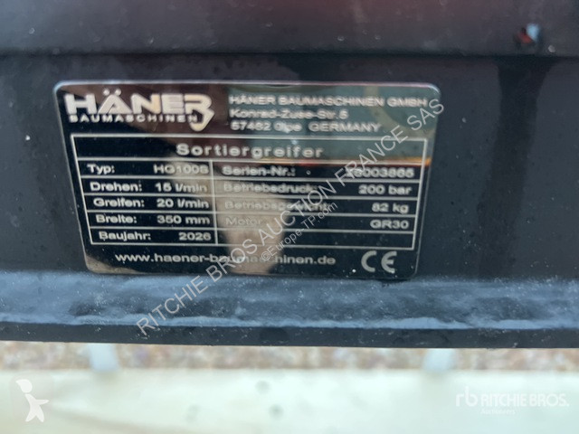 Aanbouwstukken voor bouwmachines Haener...