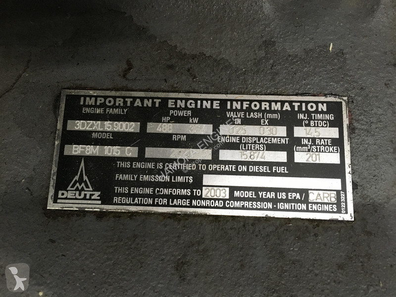 Udstyr til anlægsarbejder Deutz BF8M1015C FOR...